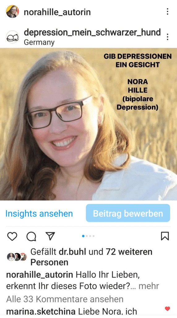 Gib Depressionen ein Gesicht-Nora Hille
