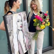 Übergabe des Porträts von-Shirin Donia an Shirin David